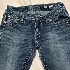 Miss Me Women's Faded Blue Straight Leg Jeans